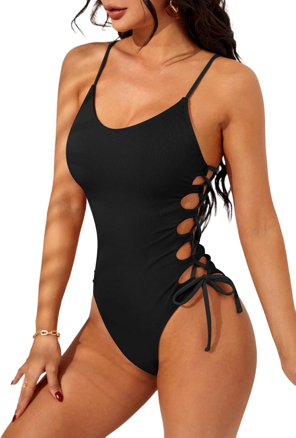 One Piece Swimsuit Women Bathing Suit Sexy High Cut Women's One-Piece Swimsuits Monokini One Piece Bathing Suit