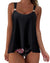 Women Ruffle High Waisted Tankini Swimsuit Tummy Control Bathing Suit