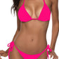 Women Two Piece Swimsuit Sexy Swimwear Halter String Triangle Bikini Sets