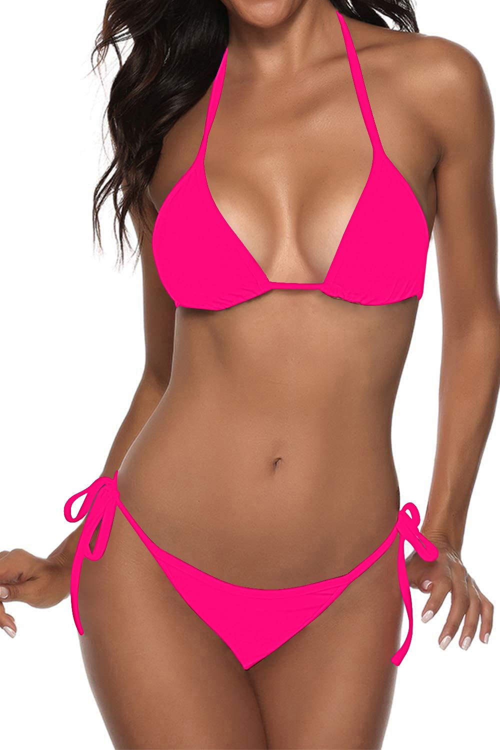 Women Two Piece Swimsuit Sexy Swimwear Halter String Triangle Bikini Sets