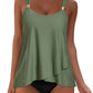 Women Ruffle High Waisted Tankini Swimsuit Tummy Control Bathing Suit