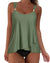 Women Ruffle High Waisted Tankini Swimsuit Tummy Control Bathing Suit