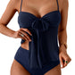 Tankini Swimsuits for Women, Tummy Control Flowy Mesh Tops, High Waisted Bottoms, Coquette 2 Piece Bathing Suits