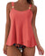 Women Ruffle High Waisted Tankini Swimsuit Tummy Control Bathing Suit
