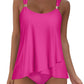 Women Ruffle High Waisted Tankini Swimsuit Tummy Control Bathing Suit