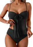 Tankini Swimsuits for Women, Tummy Control Flowy Mesh Tops, High Waisted Bottoms, Coquette 2 Piece Bathing Suits