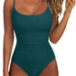 Women One Piece Tummy Control Swimsuit Crisscross Backless Bathing Suit