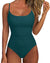 Women One Piece Tummy Control Swimsuit Crisscross Backless Bathing Suit