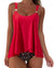 Women Ruffle High Waisted Tankini Swimsuit Tummy Control Bathing Suit