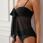 Tankini Swimsuits for Women, Tummy Control Flowy Mesh Tops, High Waisted Bottoms, Coquette 2 Piece Bathing Suits