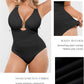 Tummy Control Swimsuits One Piece V Neck Slimming Bathing Suit for Women Cutout Ruched Shapewear Swimwear