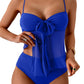 Tankini Swimsuits for Women, Tummy Control Flowy Mesh Tops, High Waisted Bottoms, Coquette 2 Piece Bathing Suits