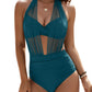 High-waisted bikini set, a swimsuit that can control abdominal fat, two-piece sexy and simple mesh swimsuit, 2026 model