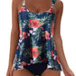 Women Ruffle High Waisted Tankini Swimsuit Tummy Control Bathing Suit