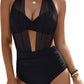 High-waisted bikini set, a swimsuit that can control abdominal fat, two-piece sexy and simple mesh swimsuit, 2026 model
