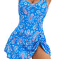 2026 European Style Women Fashion Printed Slimming One Piece Swimsuit Tummy Control Backless Skirted Swimwear