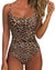 Women One Piece Tummy Control Swimsuit Crisscross Backless Bathing Suit