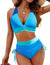 New style swimsuit - women's separate sexy bikini with high waist, covering the stomach and with a neck strap, super tight and popular on Amazon.