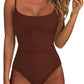 Women One Piece Tummy Control Swimsuit Crisscross Backless Bathing Suit