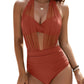 High-waisted bikini set, a swimsuit that can control abdominal fat, two-piece sexy and simple mesh swimsuit, 2026 model