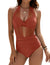 High-waisted bikini set, a swimsuit that can control abdominal fat, two-piece sexy and simple mesh swimsuit, 2026 model