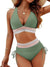 New style swimsuit - women's separate sexy bikini with high waist, covering the stomach and with a neck strap, super tight and popular on Amazon.