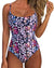 Women One Piece Tummy Control Swimsuit Crisscross Backless Bathing Suit