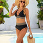 New style swimsuit - women's separate sexy bikini with high waist, covering the stomach and with a neck strap, super tight and popular on Amazon.