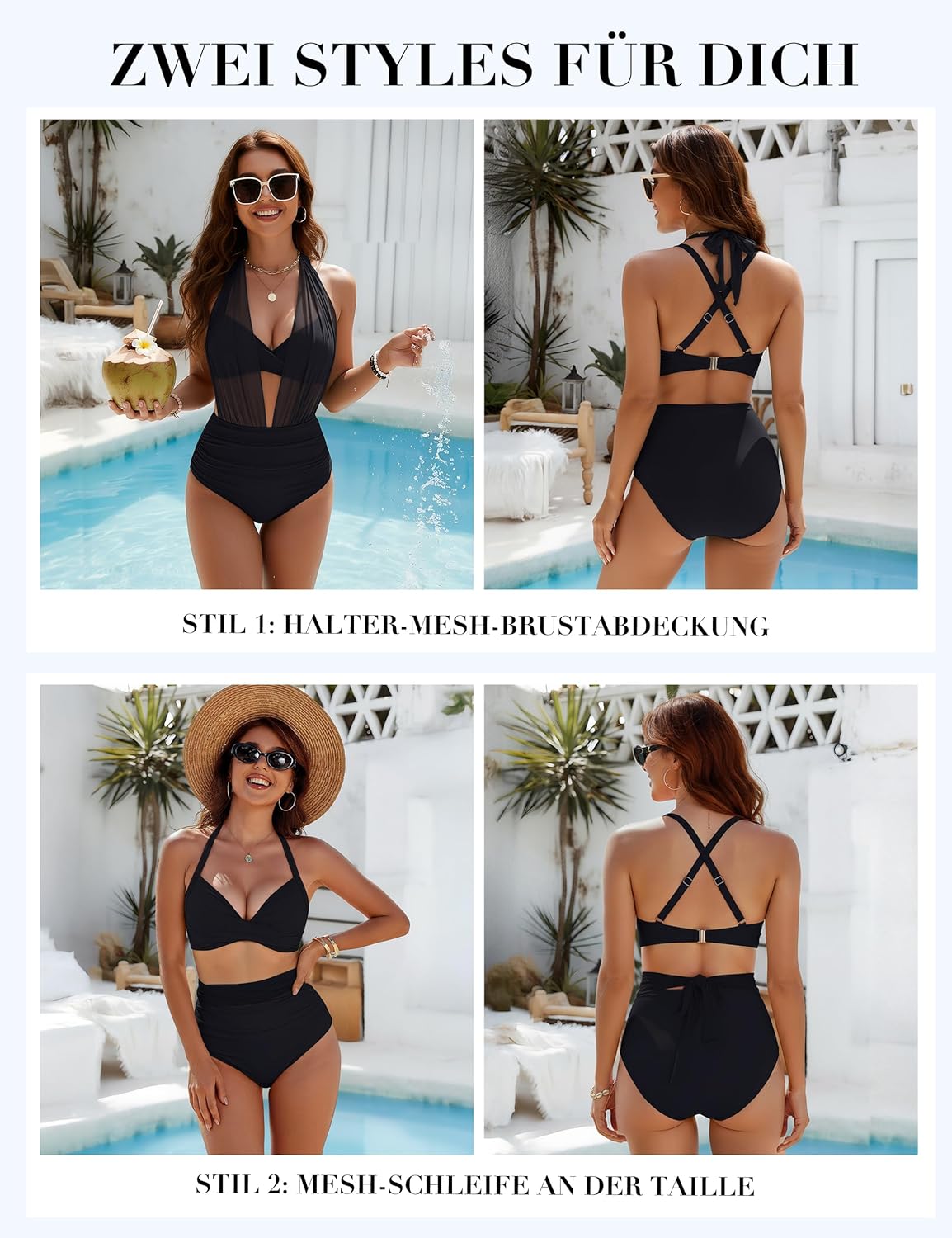 High-waisted bikini set, a swimsuit that can control abdominal fat, two-piece sexy and simple mesh swimsuit, 2026 model